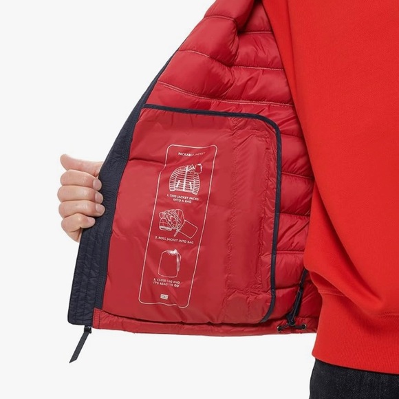 TOMMY HILFIGER PUFFET PACKABLE CONSTRUCTION JACKET in NAVY - Picture 2 of 16